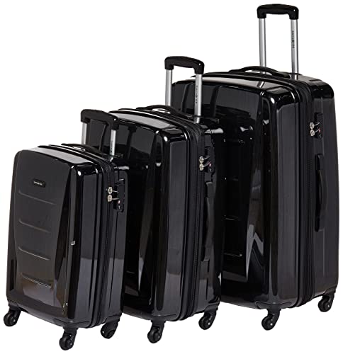 Samsonite Winfield 2 Hardside Expandable Luggage with Spinner Wheels, Brushed Anthracite, Checked-Large 28-Inch