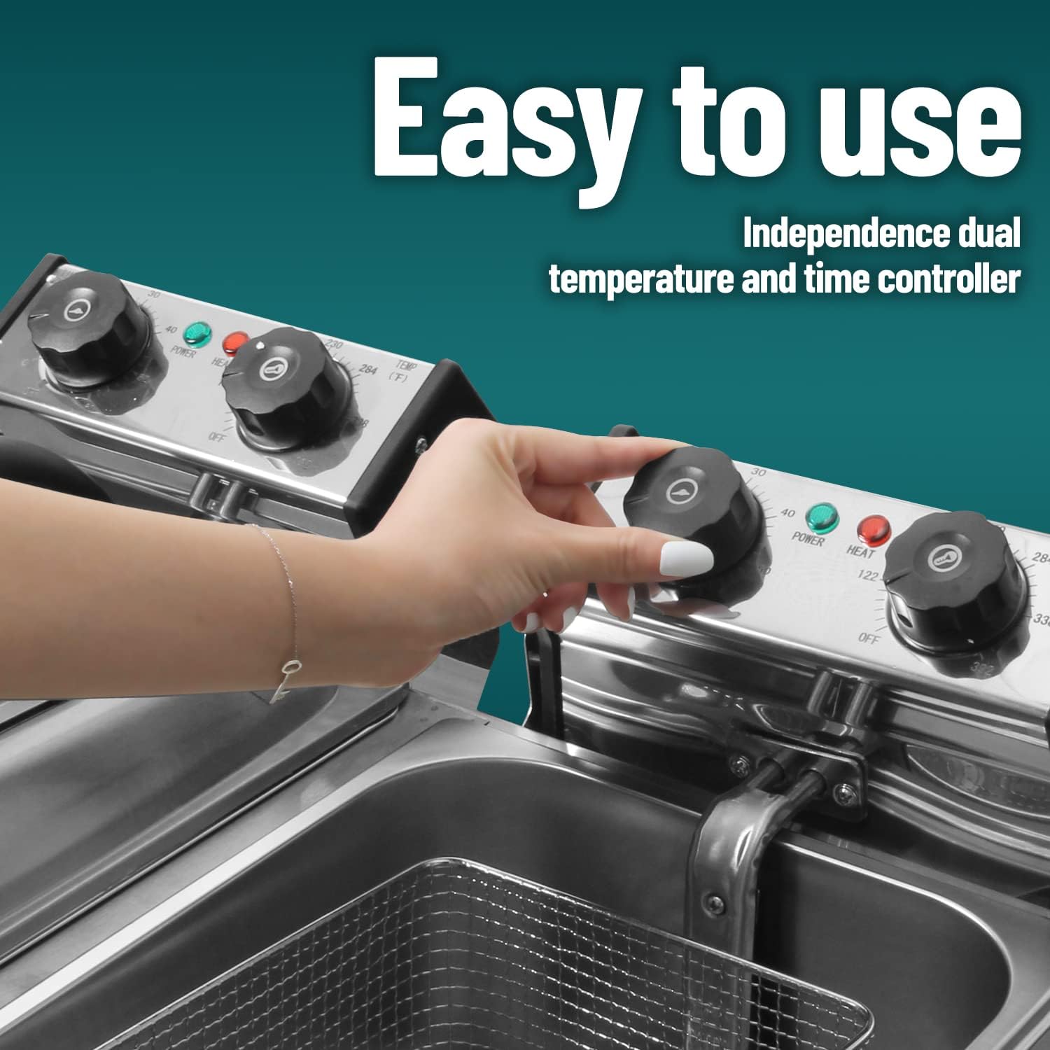WantJoin 12L/12QT Commercial Deep Fryer with Glass Window