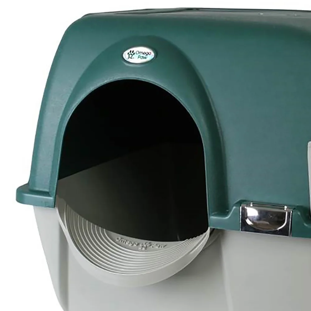 Omega Paw Premium Roll 'N Clean Self Cleaning Litter Box, Large, Green - Curated Treasures Market