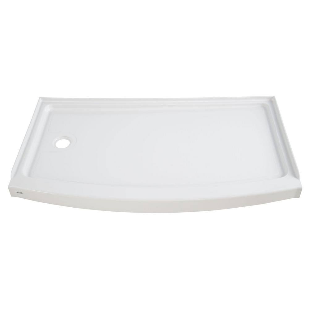 American Standard 2698.ST3L.011 Ovation 30x22 x 60x22 Single Threshold Left Hand Drain Shower Base in Arctic White