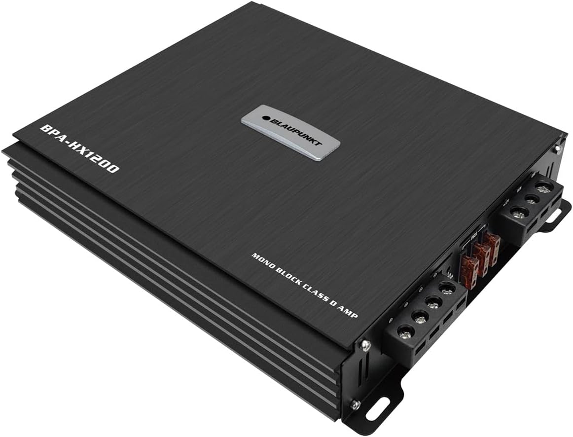 BLAUPUNKT BPAHX1200 1-Channel Mono Block 1200 Watts Class-D Car Audio Amplifier Sound Speaker System