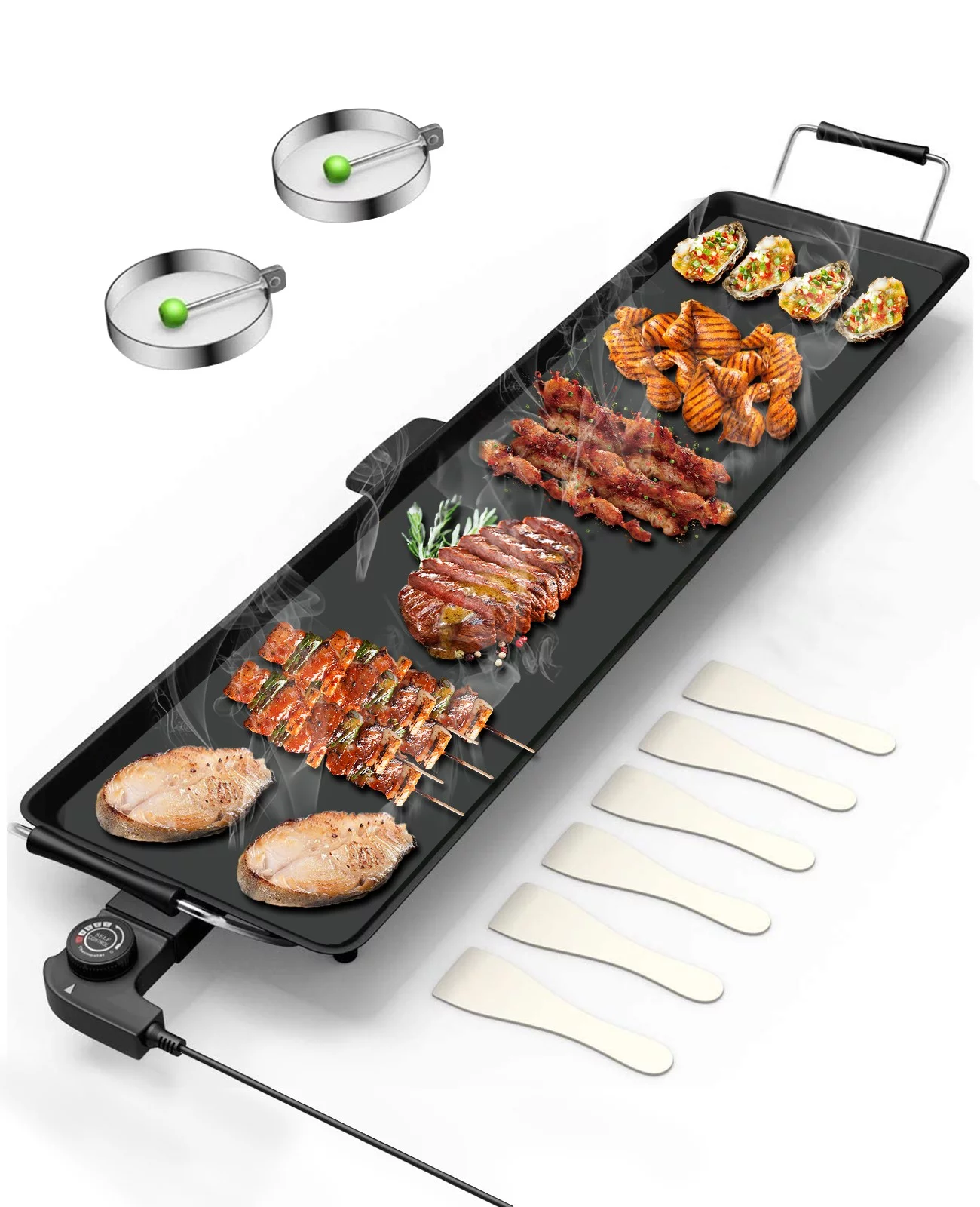 Extra Large Nonstick Electric Griddle for Teppanyaki Hibachi Grill (35")