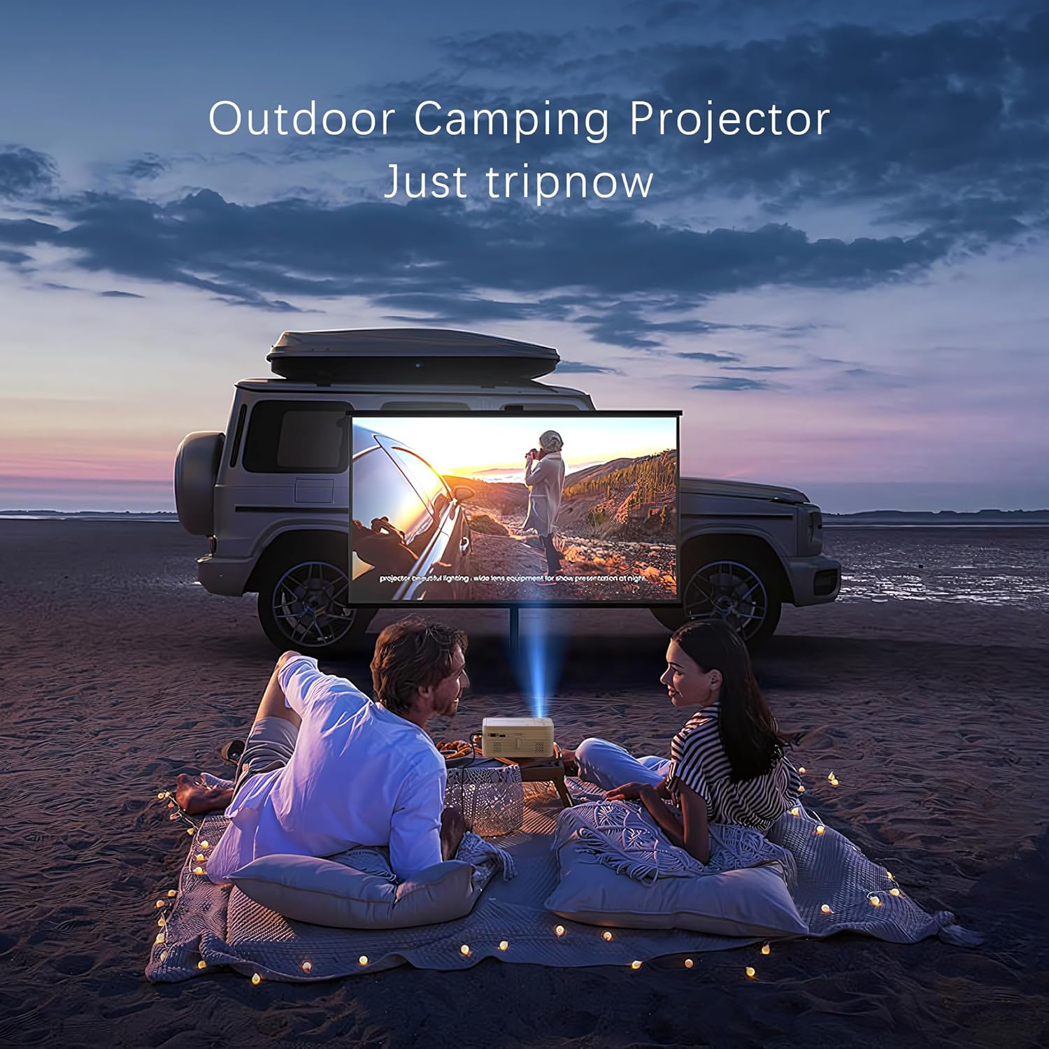 BIGASUO HD 9000L Bluetooth Projector Built in DVD Player, Mini Projector 1080P and 250”Supported with Tripod/ Carry Bag