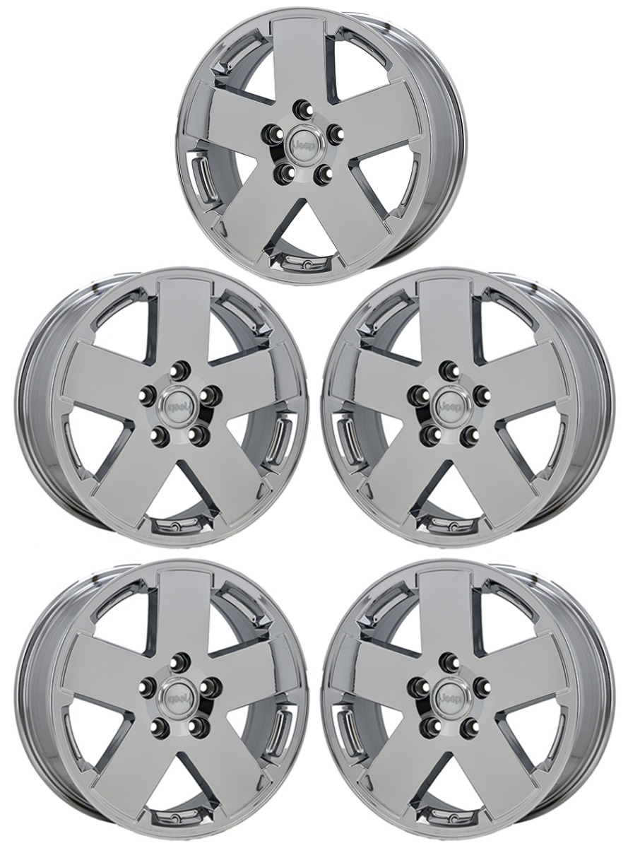 JEEP WRANGLER 2007 - 2016 PVD BRIGHT CHROME Factory OEM Wheels Rims (Not Replicas) (H)