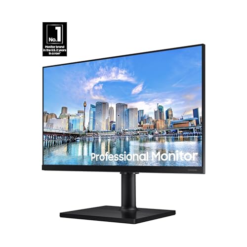 SAMSUNG FT45 Series 27-Inch FHD 1080p Computer Monitor, 75Hz, IPS Panel, HDMI, USB Hub, Height Adjustable Stand, 3 Yr WRNTY (LF27T450FQNXGO),Black