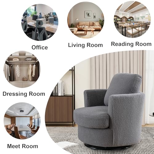 ODUWA Swivel Barrel Chair Set of 2