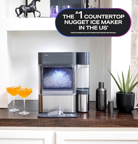 GE Profile Opal 2.0 XL with 1 Gallon Tank, Chewable Crunchable Countertop Nugget Ice Maker, Scoop included, 38 lbs in 24 hours
