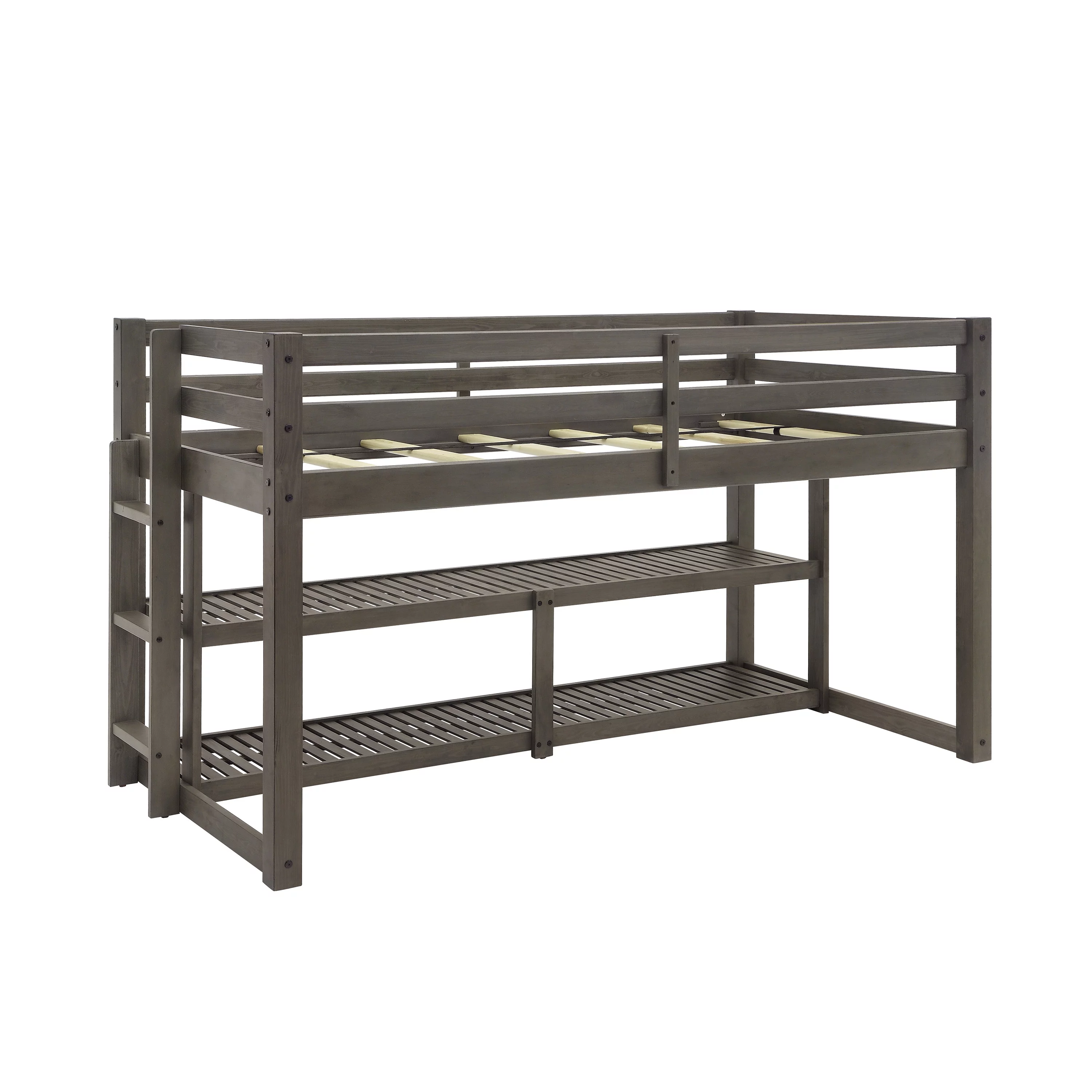 Better Homes and Gardens Greer Twin Loft Storage Bed, Black