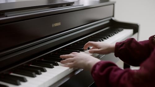 Yamaha Arius, 88-Key Weighted Action Digital Beginner and Intermediate Players, Dynamic Response, Grand Piano Sound, 3-Pedal Unit, Upright Design