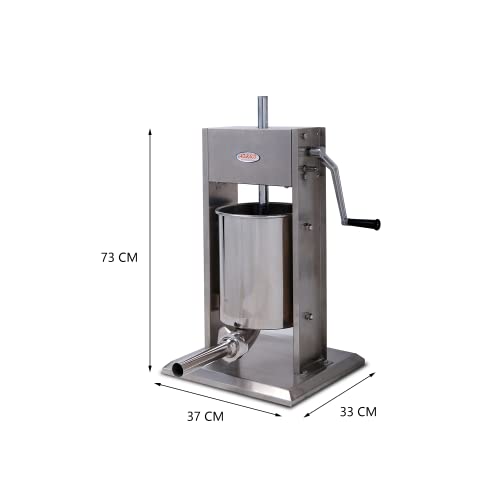 Hakka 15L/32LB Sausage Stuffer, Vertical Sausage Maker and Sausage Filler with 4 Sttuffing Tubes (15L)