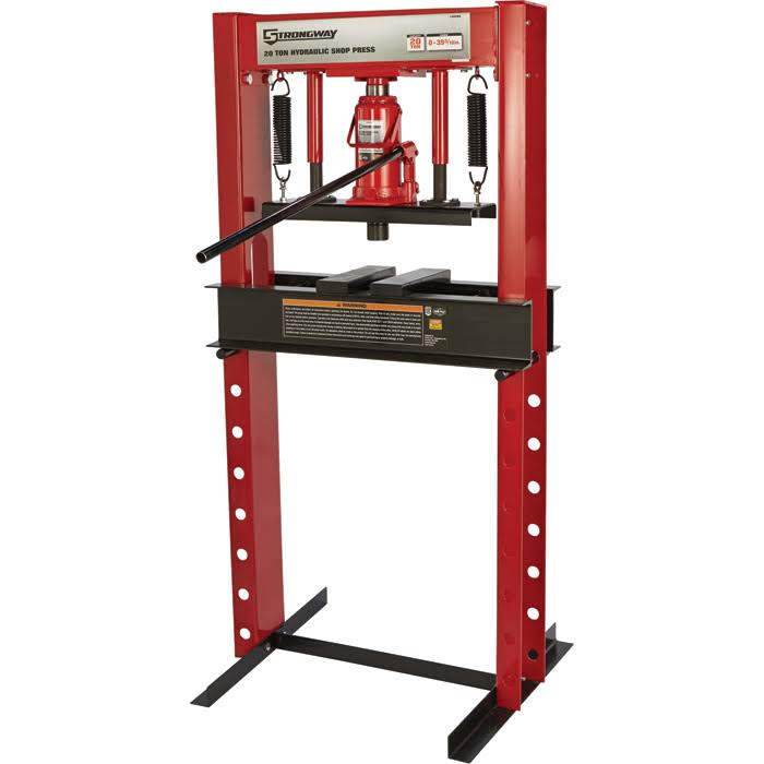 Strongway Hydraulic Shop Press - 20-Ton Capacity