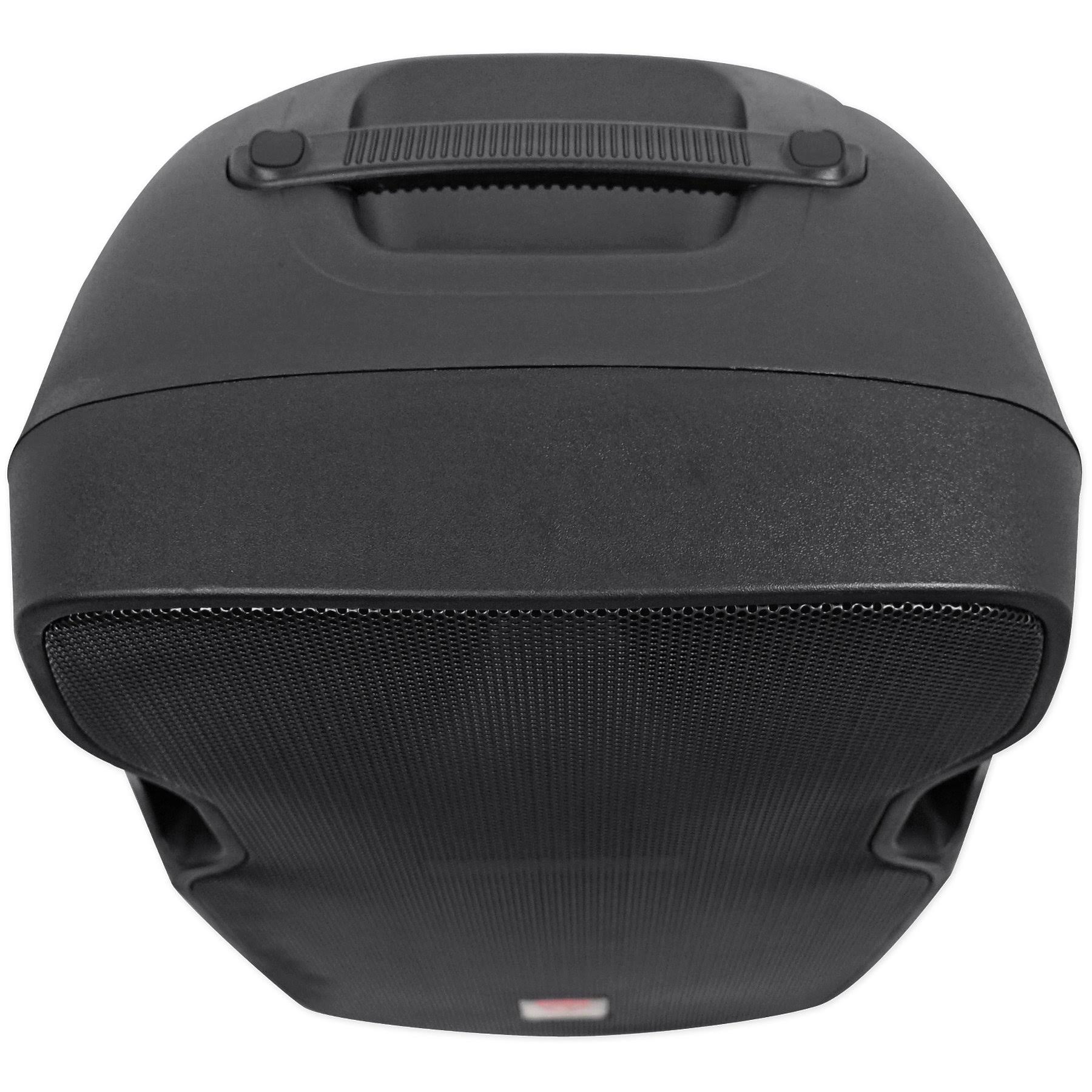 (2) Rockville BPA15 15 inch Powered 800W DJ PA Speakers wBluetooth+LED Stands+Cables