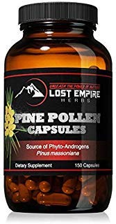 Pine Pollen Capsules - Non-Irradiated! - Nootropic Herb Packed with Amino Acids and Vitamin C - Great for Hair/Skin Care - Vegan, Paleo