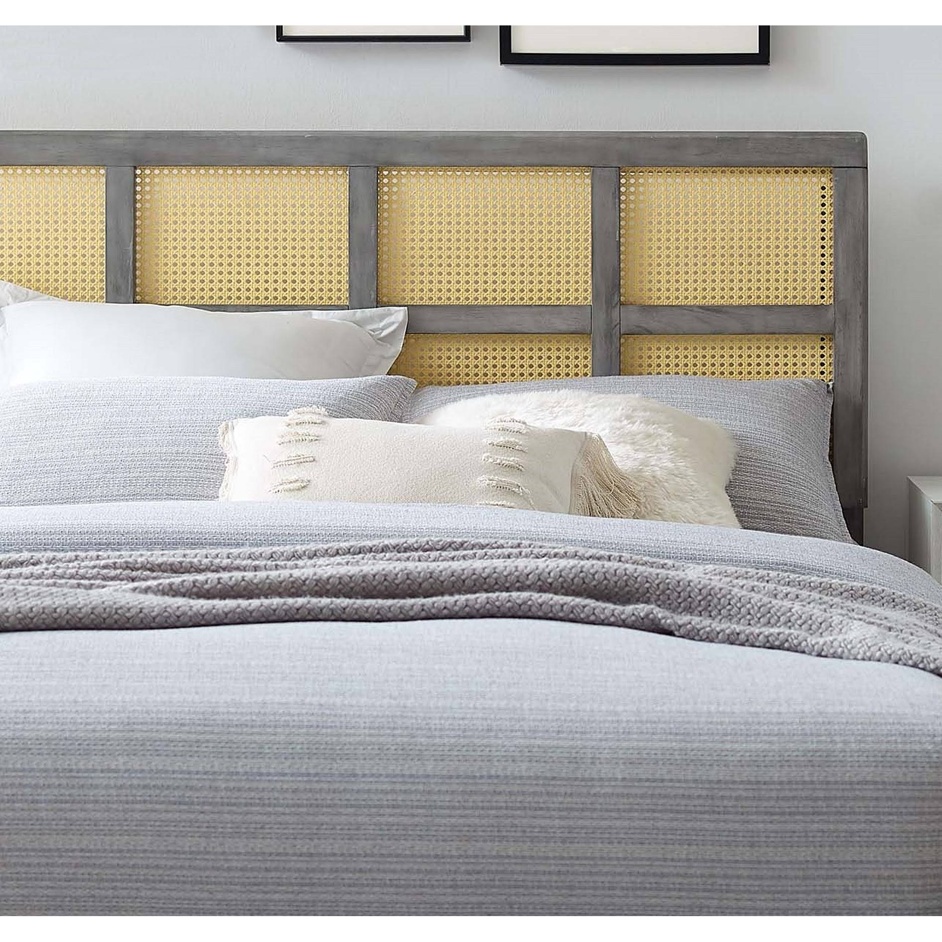 Ramona Modern Queen Size Grey Wooden Headboard