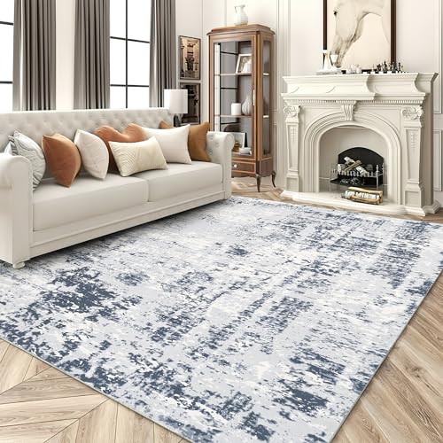 RYB HOME Washable Living Room Rug, 8x10 Large Area Rug for Bedroom