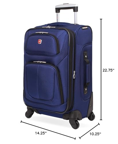 SwissGear Sion Softside Expandable Roller Luggage, Teal, 3 Piece Set (21/25/29)