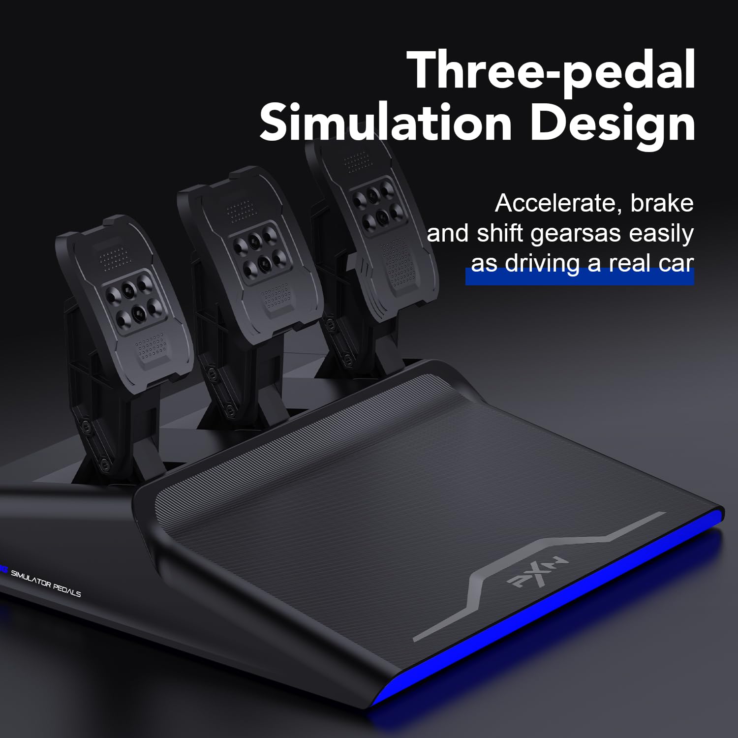 PXN V99 PC Racing Wheel, Real Force Feedback Steering Wheel with Pedals and Shifter, Detachable 270/900 Degree Race Steering Wheel Simulator for PC