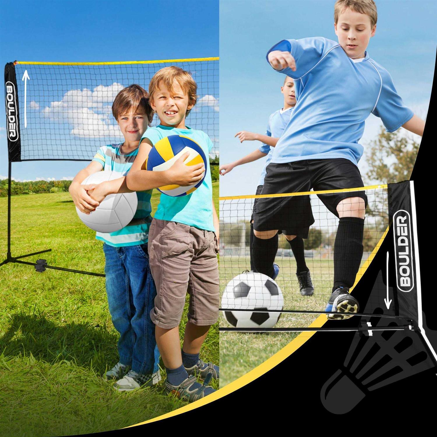 Boulder Sports Portable, Adjustable Volleyball and Badminton Net - Sports Supplies Online Store