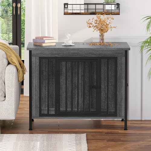 EasyCom 39.96" XL Wooden Large Dog Crate Furniture for Medium and Large Breed