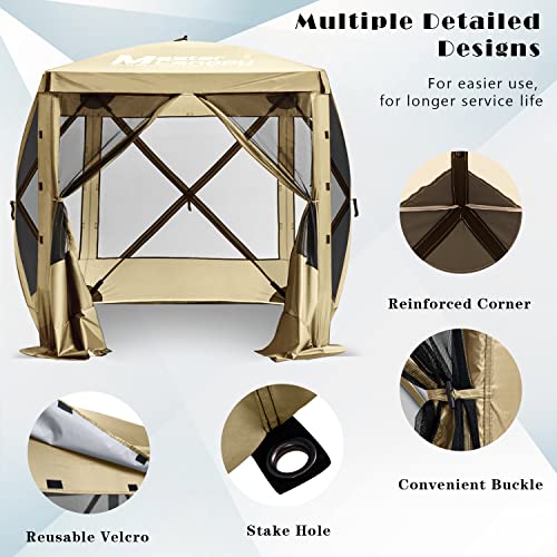 MASTERCANOPY 12x12FT Pop Up Gazebo Screen Tent - Instant Screen House with Netting, Quick Set, Outdoor Canopy Shelter with Carry Bag for Camping