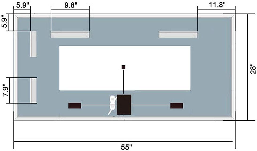 Dimmable LED Bathroom Mirror with Anti-Fog Function, 36x28 in Vertical & Horizontal Mount Illuminated Mirror with Touch Button, CRI>90
