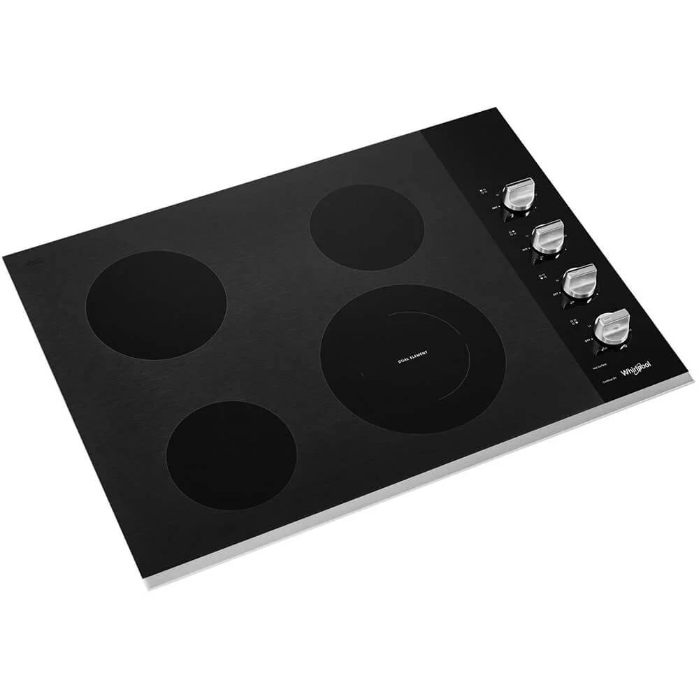 Whirlpool WCE55US0HS 30 inch Stainless 4 Burner Electric Cooktop