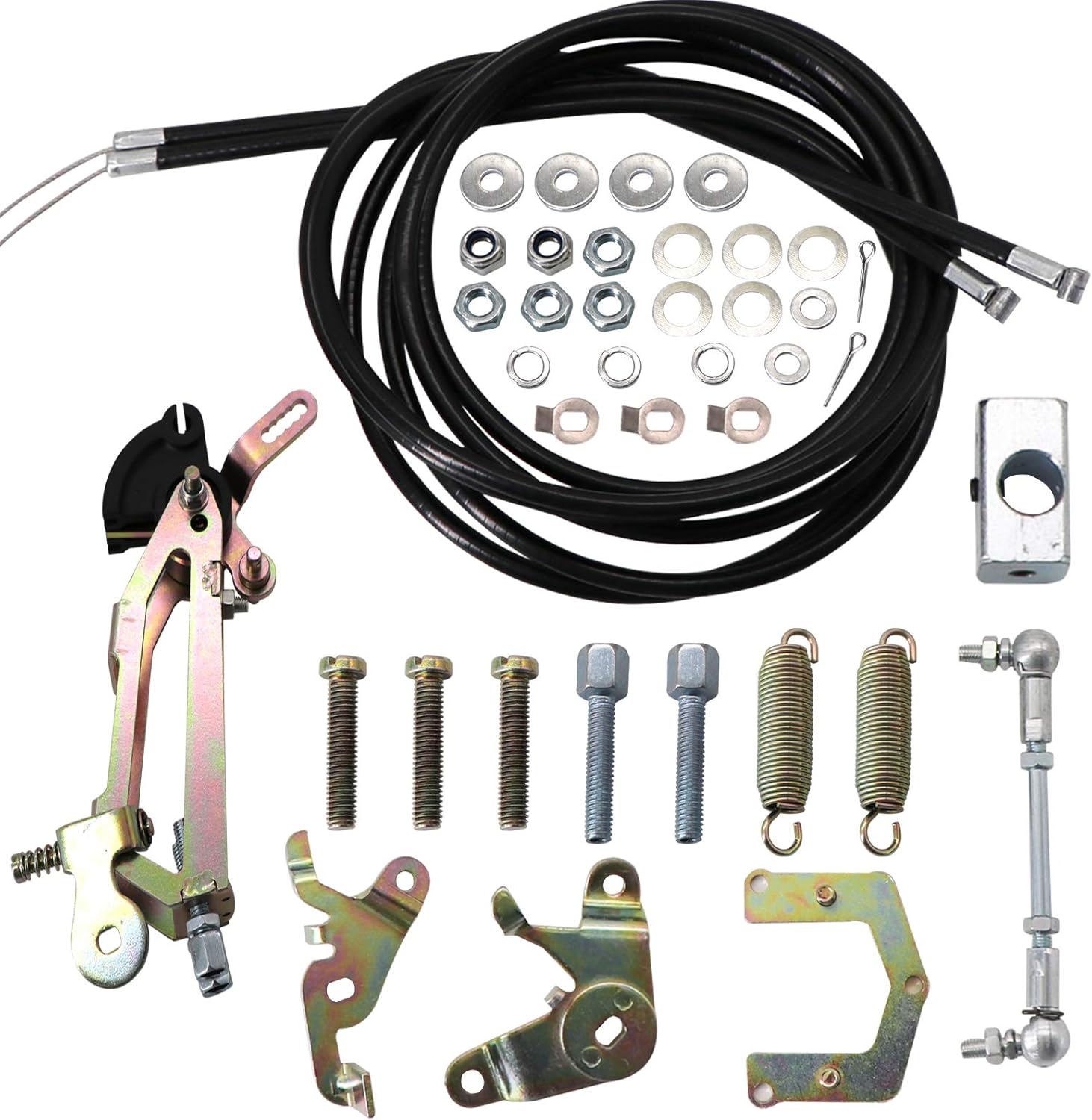 KIPA Carburetor mounting hardware linkage kit for Side Draft DCOE 40 45 40mm 45mm Carb Carbuertor Twin Cable Linkage installation