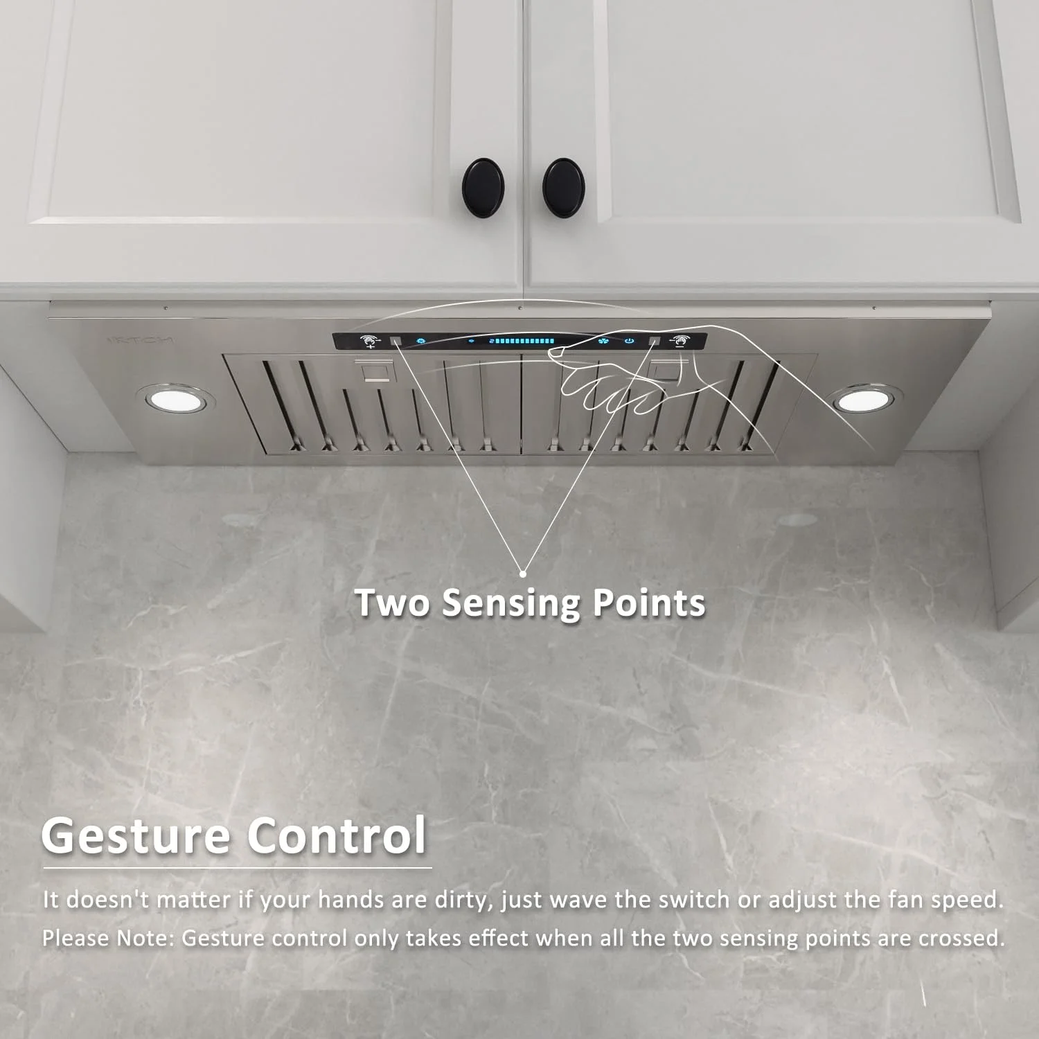 IKTCH 36 inch Built-in/Insert Range Hood 900 CFM, Ducted/Ductless Convertible Duct