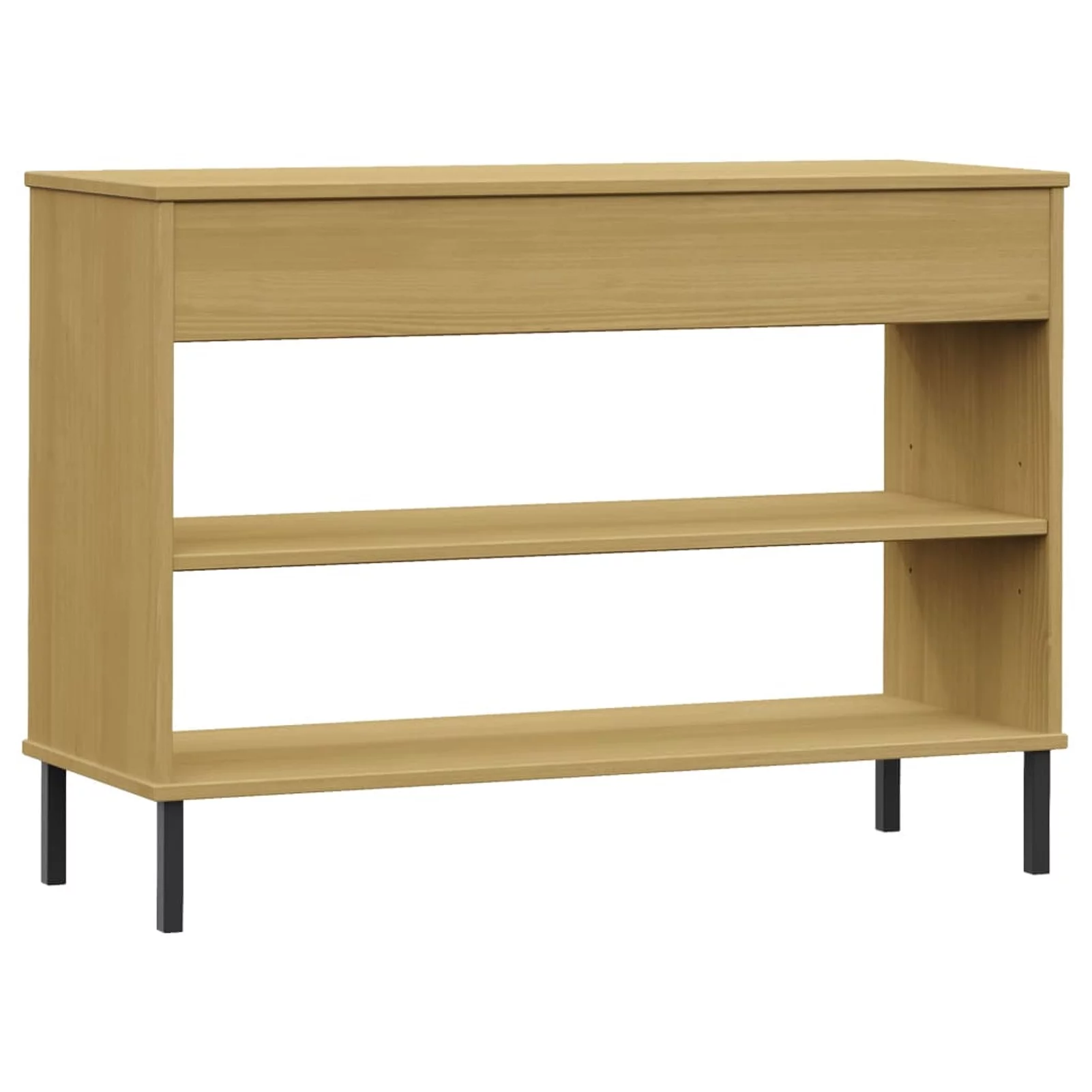 Anself Console Cabinet with 2 Storage Drawers and Open Compartments