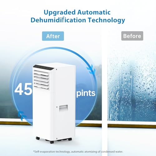 Acekool 8,000BTU Portable Air Conditioner, 3-in-1 Portable AC Unit Cools Up to 350 Sq.Ft, Air Conditioner with Sleep Mode/24Hrs Timer