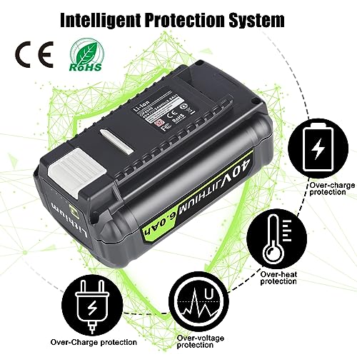 2 Packs 18V Battery Replacement for RYOBI 18V Battery PBP005 P197 P189 P108 P191 P190 P102 P103 P104 P105 P107 P122 Compatible for Ryobi 18V Tools