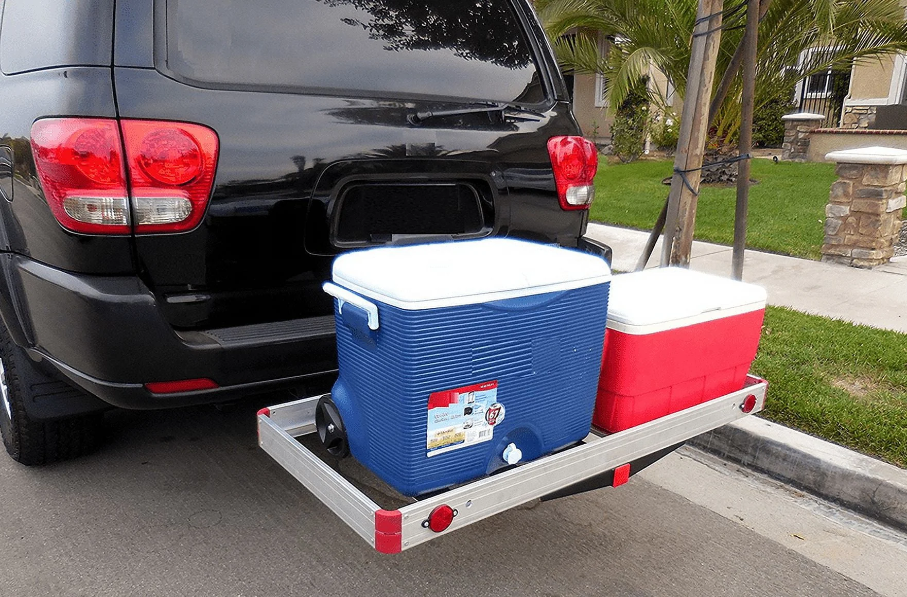 MaxxHaul 70422 Hitch Mount Aluminum Cargo Carrier, 500 lb Capacity