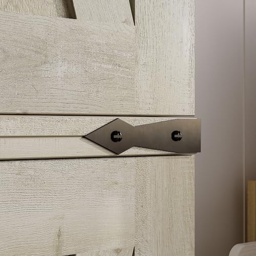 IRONCK Kitchen Pantry Cabinet 72" H, with 9 Shelves, 4 Barn Doors, Drawer, 6 Door Storage Shelves