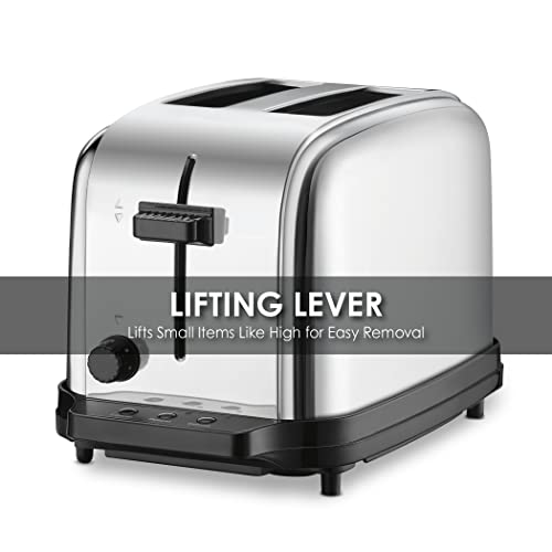 Waring Commercial WCT702 2-Slice Commercial Light Duty Pop-Up Toaster, 120V, 5-15 Phase Plug, Silver, 2-Compartment