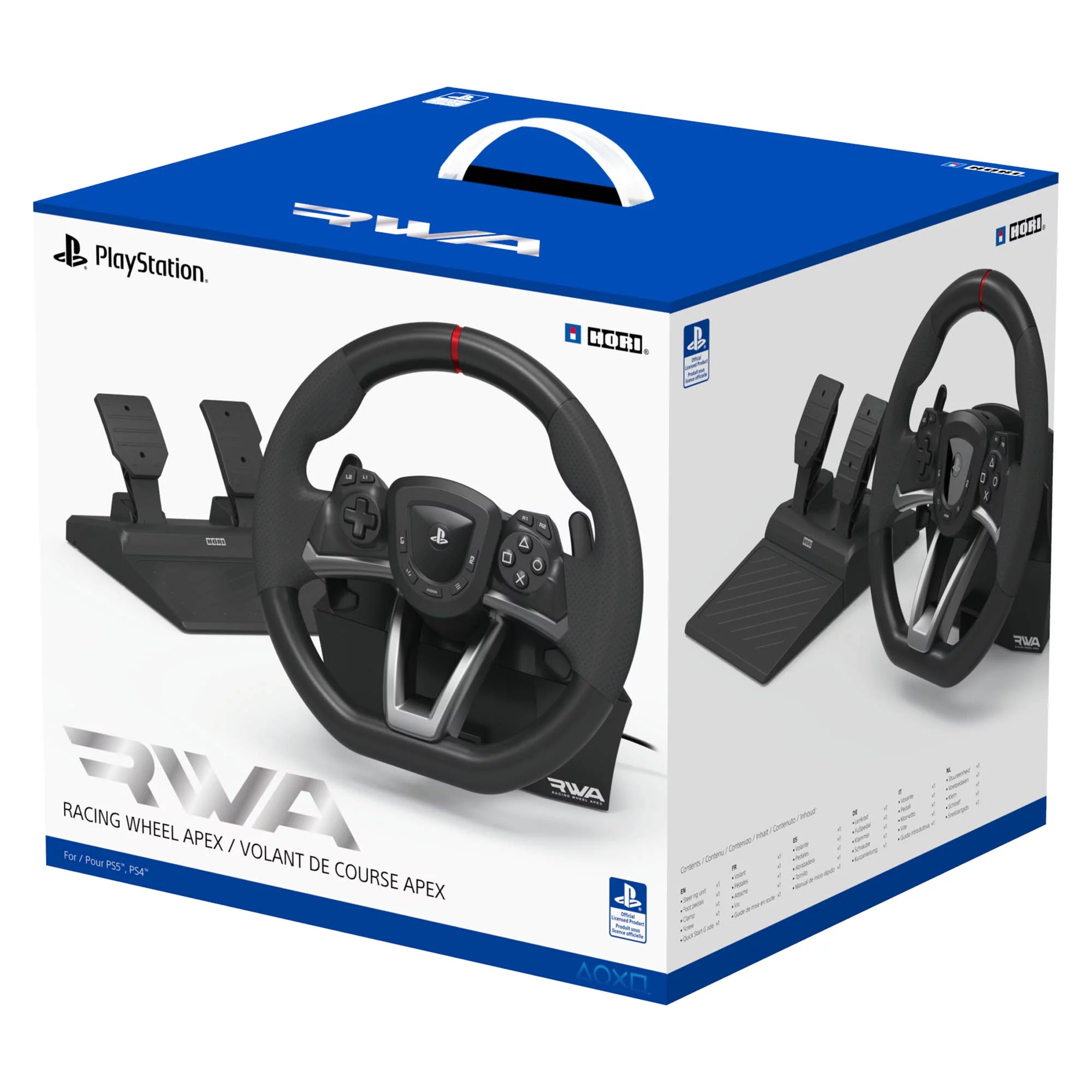 HORI - PlayStation 5, PlayStation 4 and Windows PC, APEX Racing Wheel - Radiant Selections