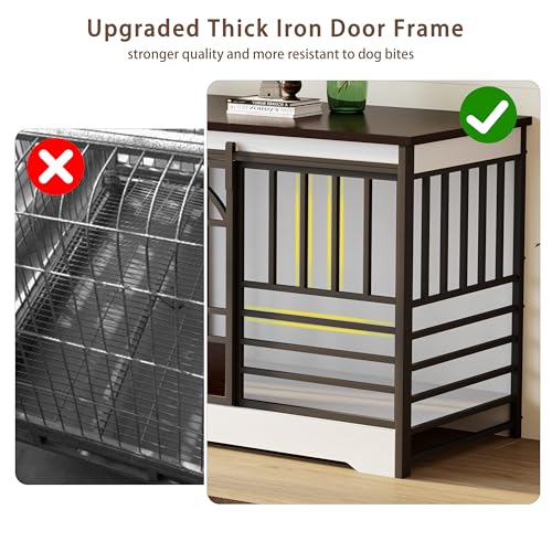 78 Inch Double Dog Crate Furniture, Extra Large Dog Kennel Indoor with Divider, Heavy Duty Dog Cage for 2 Dogs