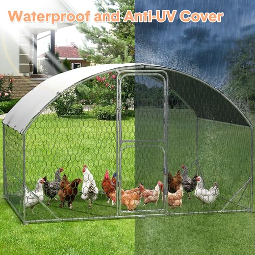 Large Metal Chicken Coop, Walk-in Poultry Cage