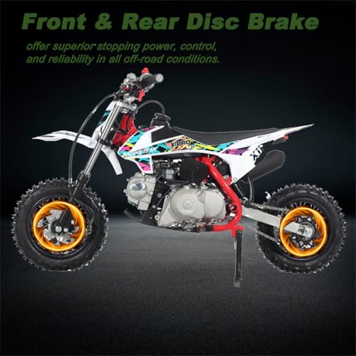 X-PRO 110cc Dirt Bike Gas Dirt Bike Pit Bikes Youth Dirt Pitbike with Automatic Transmission, 10"/10" Tires! (Blue)