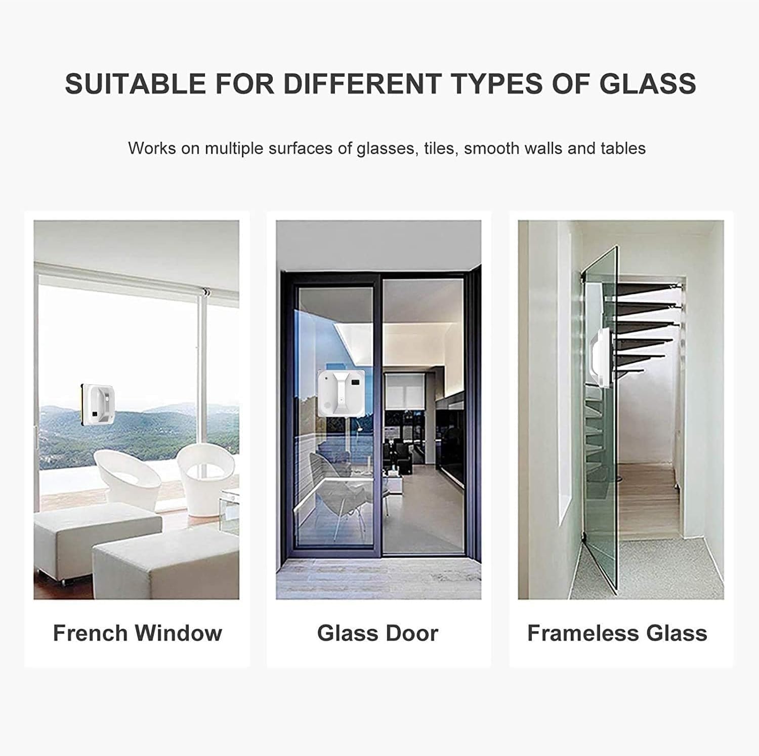 Window Cleaner Robot, Automatic Window Cleaning Robot, Remote Control,Window Washer Robot with 2500pa Strong Suction, 20240516