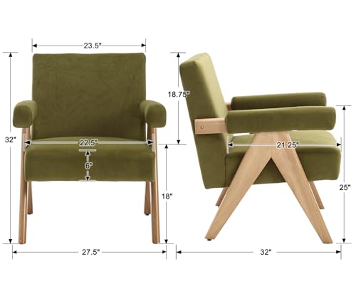 Mid Century Modern Boucle Sherpa Accent Chairs set of 2, Comfy Upholstered Reading Chairs, 22.5" Wide Arm Chairs for Living Room Bedroom