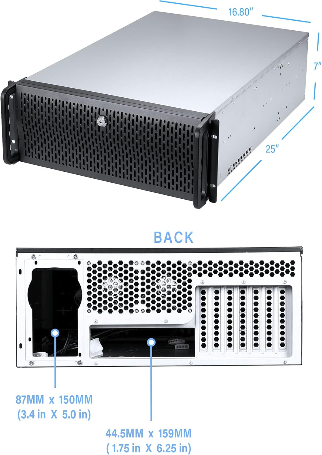 Rosewill 4U Server Chassis 15 Bay Server Case 15x 3.5 HDD Bays, E-ATX Board, Rackmount Server Case