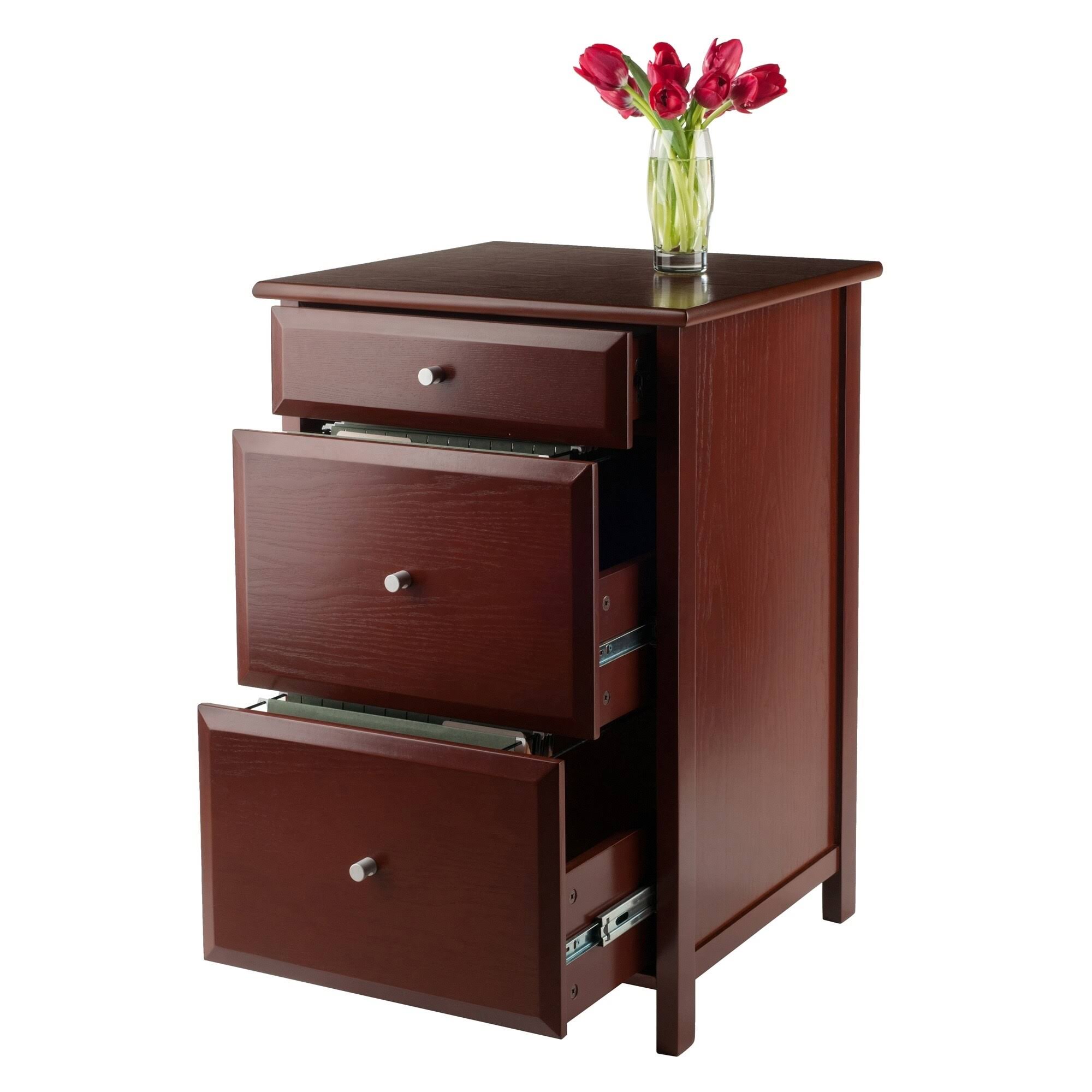 Winsome Wood Delta File Cabinet, Walnut