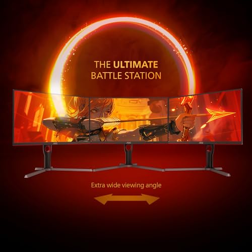 AOC C27G2Z 27" Curved Frameless Ultra-Fast Gaming Monitor, FHD 1080p, 0.5ms 240Hz, FreeSync, 2x HDMI 2.0, 1x Display Port, Height Adjustable