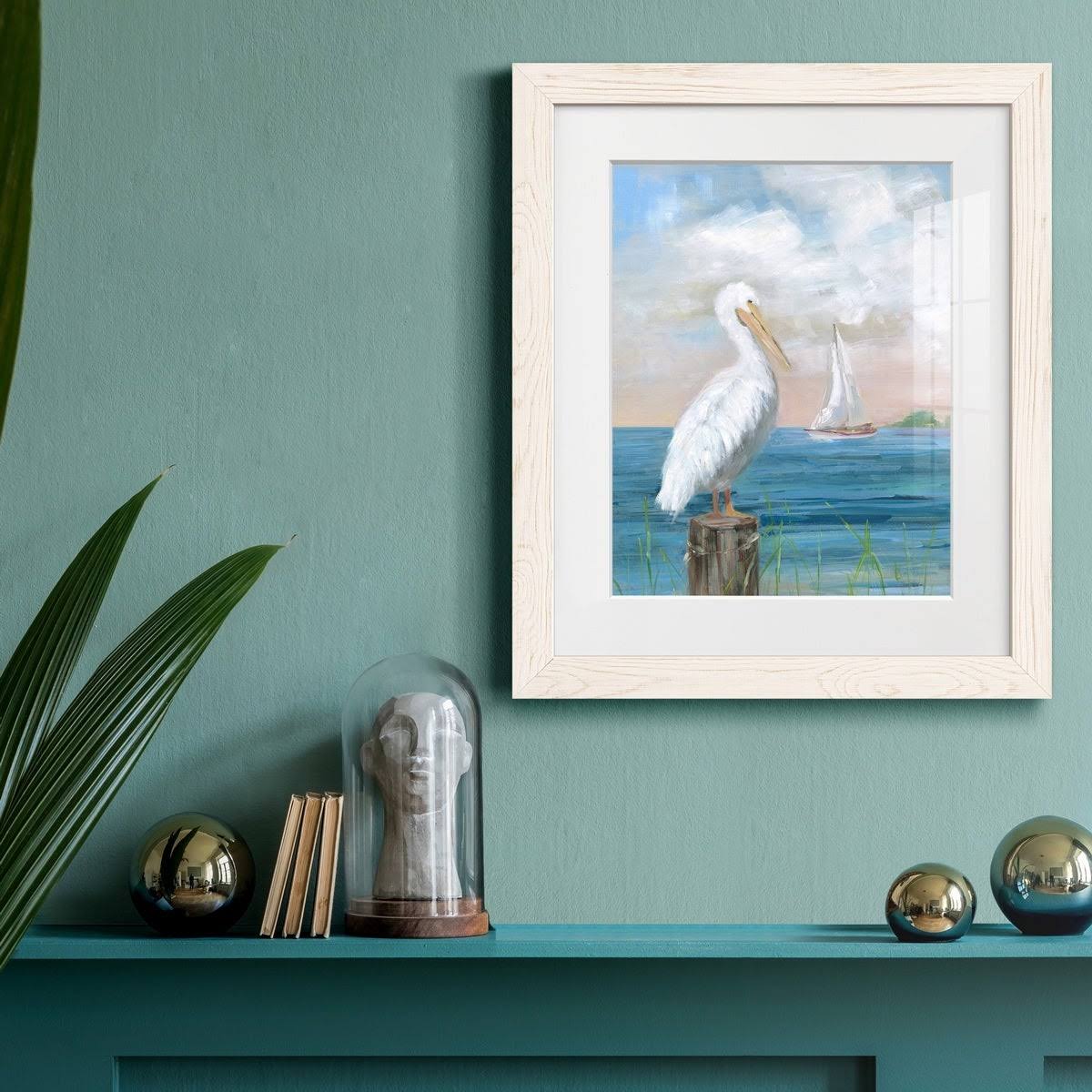 Pelican View I-Premium Framed Print - Ready to Hang - 17X20 - White