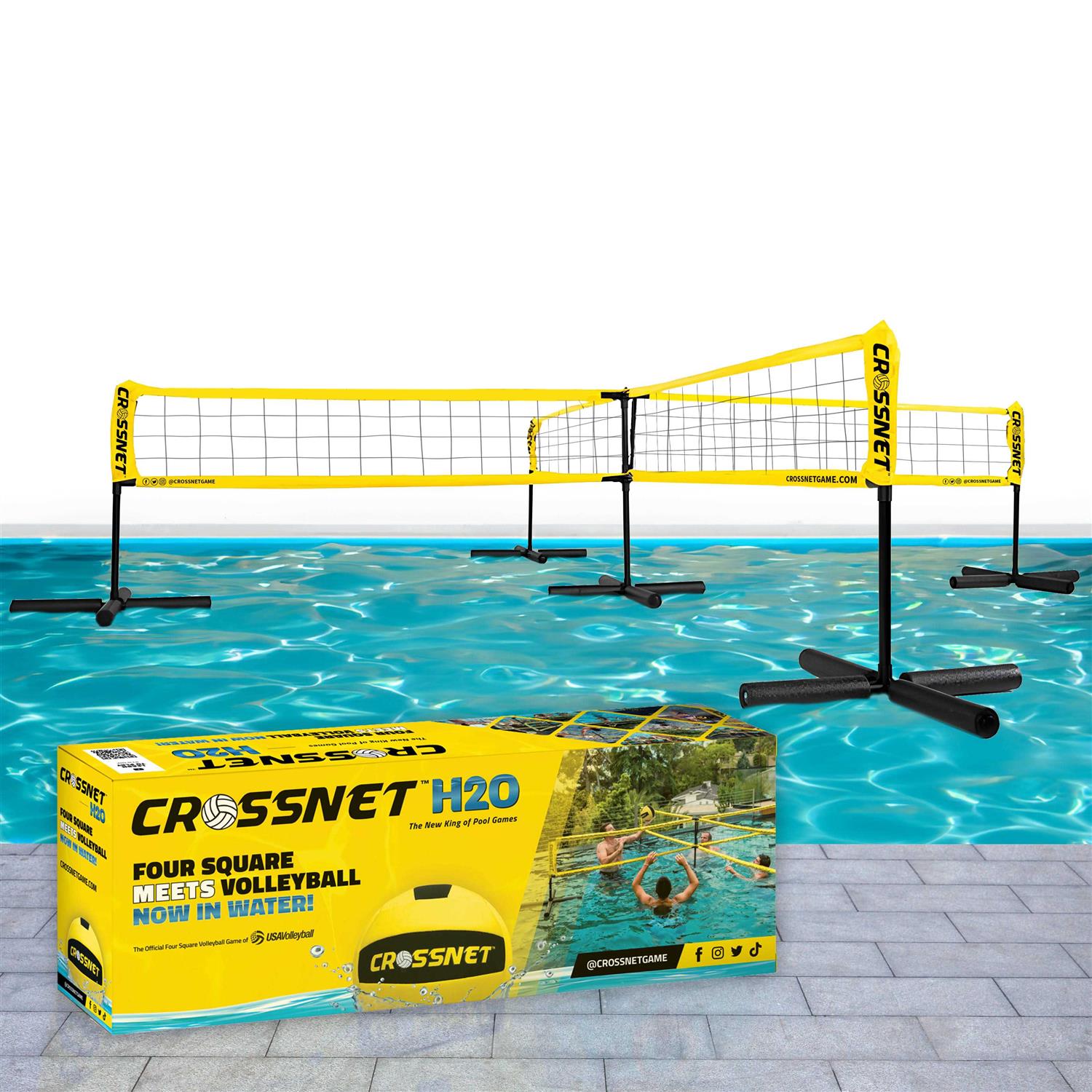 CROSSNET H2O Four Square Volleyball Pool Game - Sports Supplies Online Store