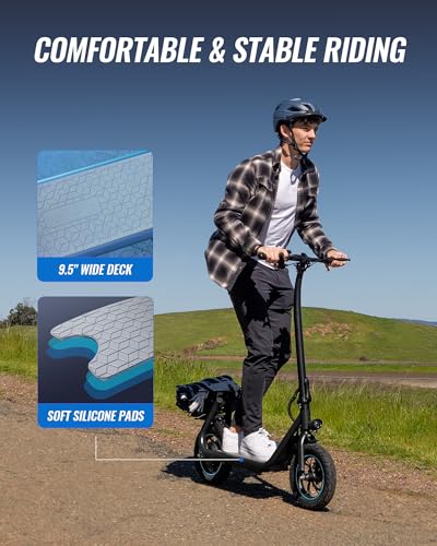URBANMAX X2 Electric Scooter for Adults with Basket, 12" Adult Electric Scooters for Teens with Max 20 Miles & 18.6MPH Power by 550W