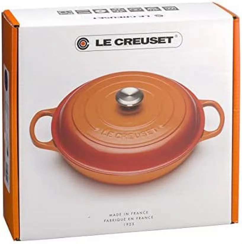 Le Creuset Enameled Cast Iron Signature Braiser, 2.25 qt., Cerise (Non-Retail Packaging)