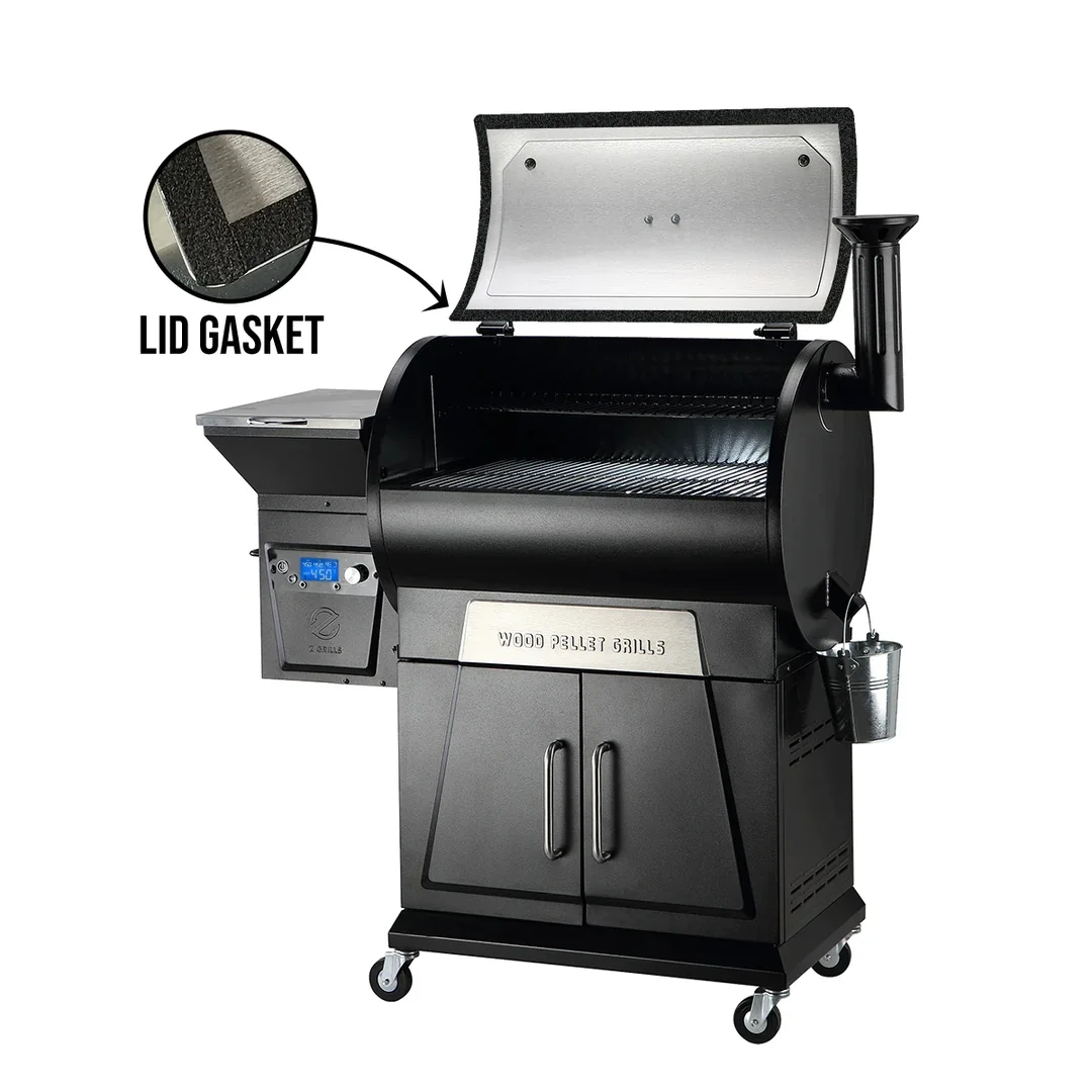 Z Grills 700D4E WIFI Wood Pellet Grills & Smoker with PID Controller, 697 sq. in Cooking Area with Bluetooth Smart PID
