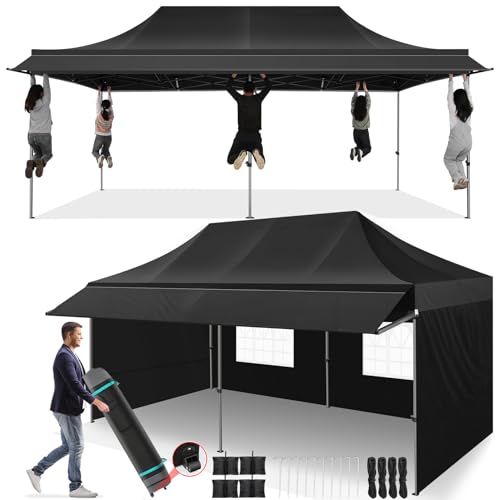 COBIZI 10x10 Pop Up Canopy Tent with Awning