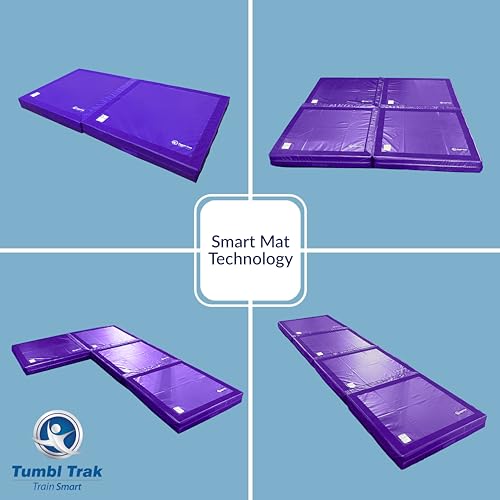 Tumbl Trak Modular Practice Mat - 5 Ft x 5 Ft x 8 in Thick - Build Your Own Practice Crash Mat for Gymnastics, Cheerleading, Dance